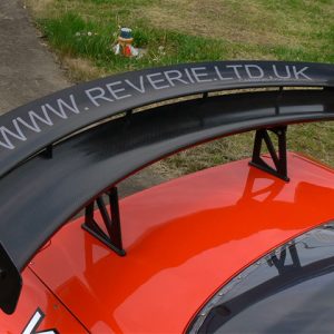 Reverie Universal Dual-Element Motorsport Carbon Rear Wing Kit (Curved) Chord, Adjustable Clam/Boot/Roof Mounted
