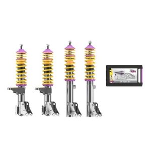 kw v1 coilovers for audi 80, 90 (89q) saloon, coupé 4wd screw m14 fa+ra susp strut 06/89 