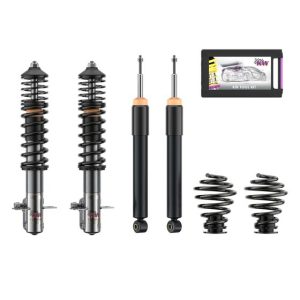 kw v2 coilovers for volkswagen golf i cabrio (155) classic line black springs/components 01/79 04/93