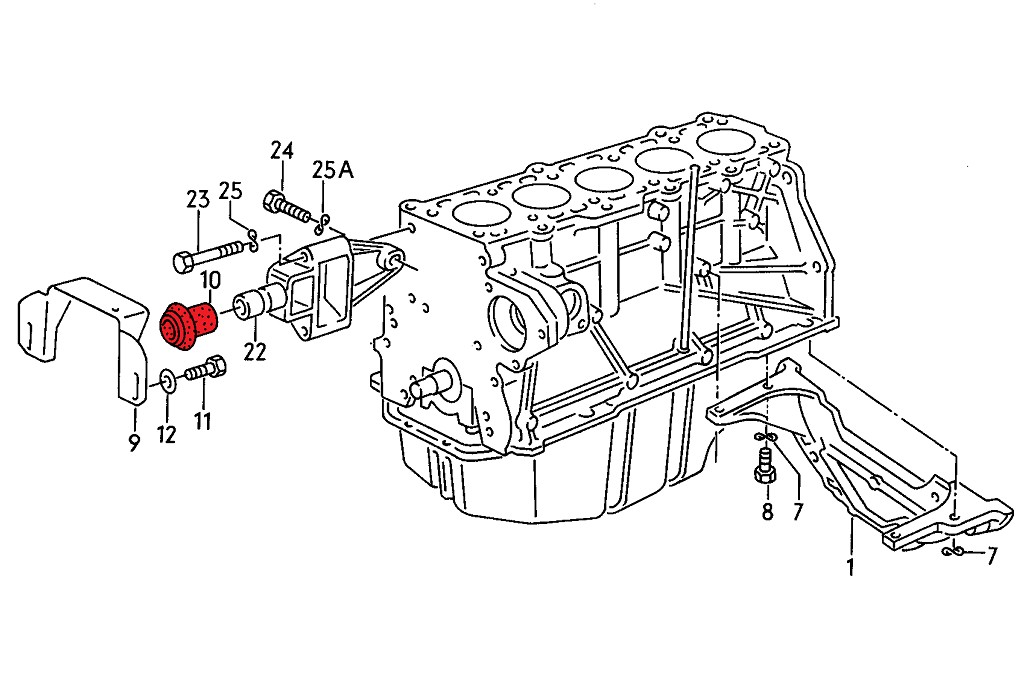 Verkline Polyurethane front snub engine mount – Audi B2/B3/B4/B5/C4 Street Hardness - Image 3