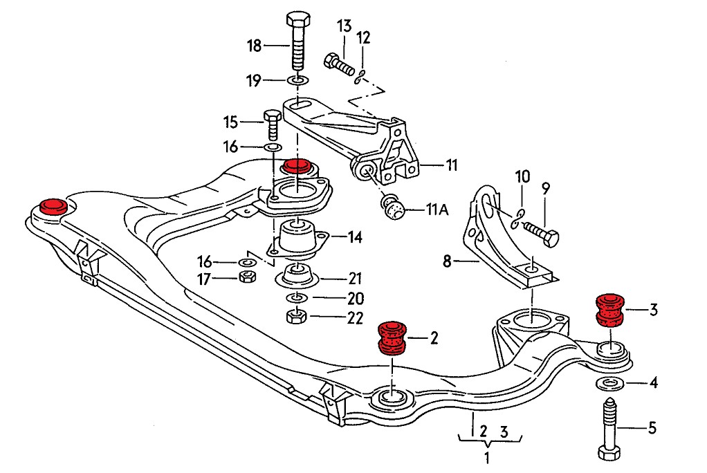 Verkline Polyurethane Subframe Bushings B4 – M12 – Street Hardness - Image 4