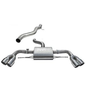 Audi TTS (Quattro) Quad Exit Tail Pipes (08-14) Cat Back System (Non-Resonated)