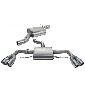 Audi TTS (Quattro) Quad Exit Tail Pipes (08-14) Cat Back System (Resonated)