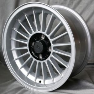 Maxilite Alpina style wheels 7x15 silver/black centre