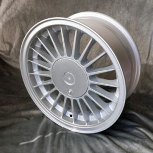 Maxilite Alpina style wheels 7x16 silver/black centre