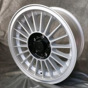 Maxilite Alpina style wheels 7x16 silver/black centre