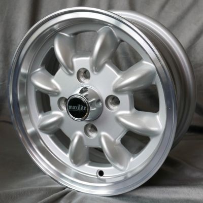 Maxilite Minilite style wheels 5x12 silver/diamond cut