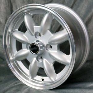 Maxilite Minilite style wheels 5.5x13 silver/diamond cut