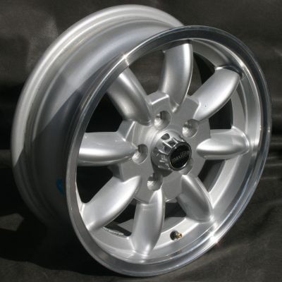 Maxilite Minilite style wheels 5.5x15 silver/diamond cut