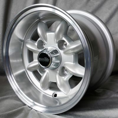 Maxilite Minilite style wheels 6x10 silver/diamond cut