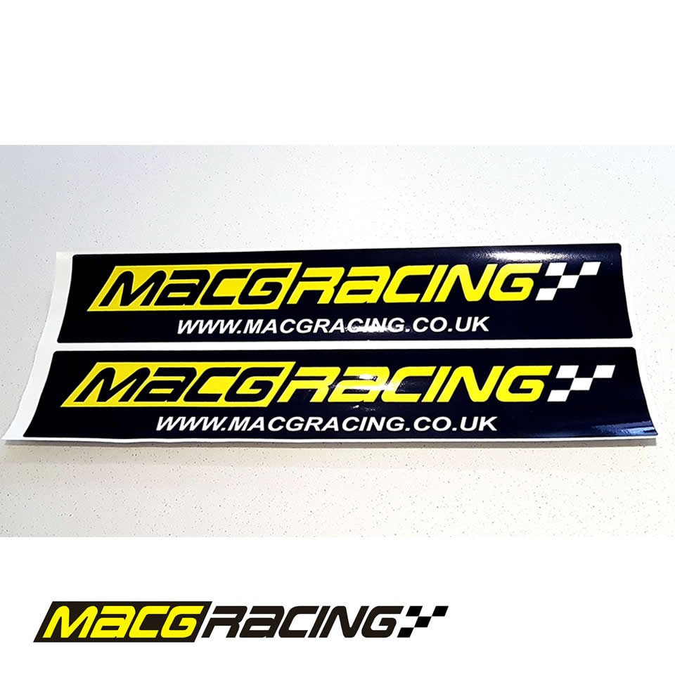 MacG Racing Stickers/Decals, Number Plate - 520x110mm