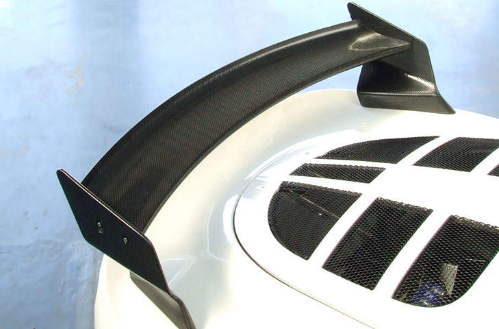 Lotus Exige S2 2010 Motorsport Carbon Rear Wing Kit (Curved) - 225mm Chord, Adjustable - Image 5