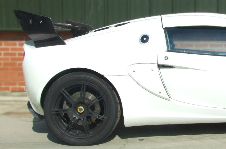 Lotus Exige S2 2010 Motorsport Carbon Rear Wing Kit (Curved) - 225mm Chord, Adjustable - Image 8