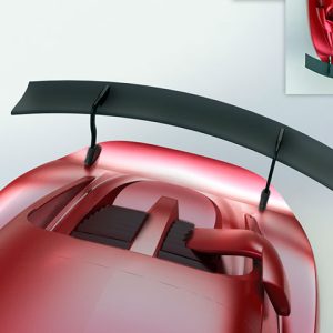 Reverie Lotus Elise/Exige S2 Carbon Rear Wing Kit (Curved) - 225mm Chord with Swan Mounts