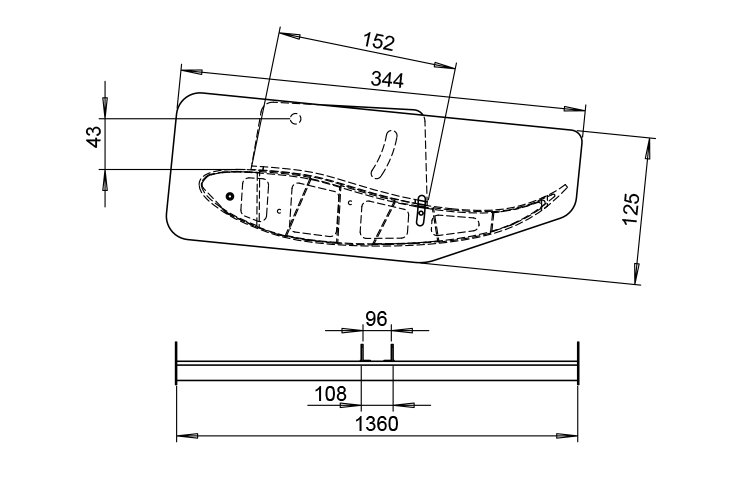 Reverie Ariel Atom 3 (08 - ) Carbon Front Wing (Straight) 310mm HD Chord x W1360mm - Image 8