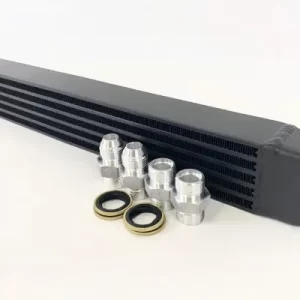 CSF RACE HIGH PERFORMANCE OIL COOLER W/ ADJUSTABLE FITTINGS FOR OEM STYLE AND AN-10 MALE CONNECTIONS FOR BMW E30