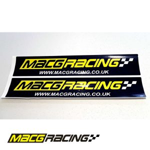 macg racing stickers/decals, small 185x42mm