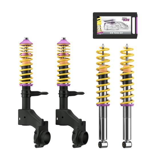 kw v1 coilovers for audi 100, a6 (c4) saloon, avant 2wd 12/90 12/97